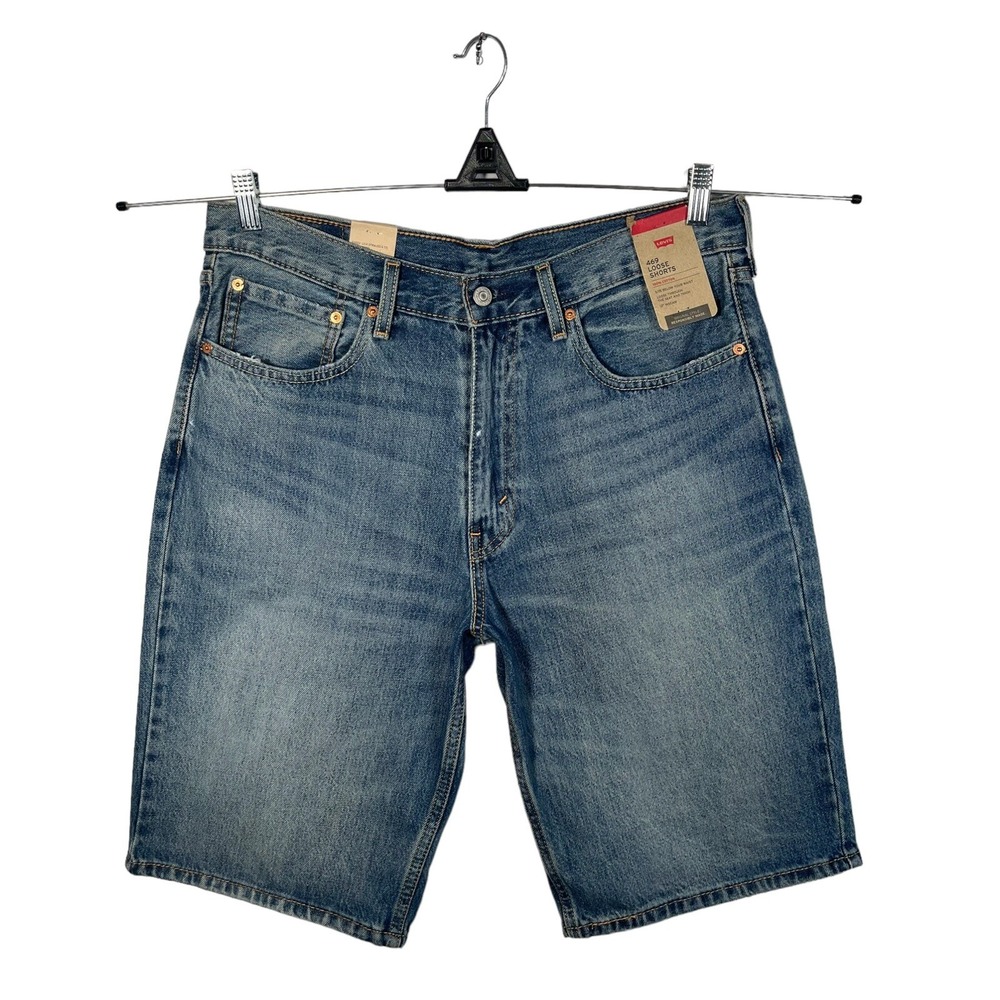 Levis 469 Men's Loose Fit Denim Shorts Size 34-36X12 Blue Medium Wash